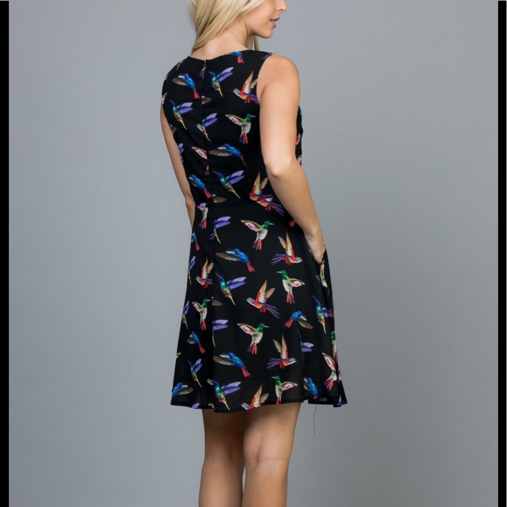Hummingbird Print Dress - Picture 4 of 8